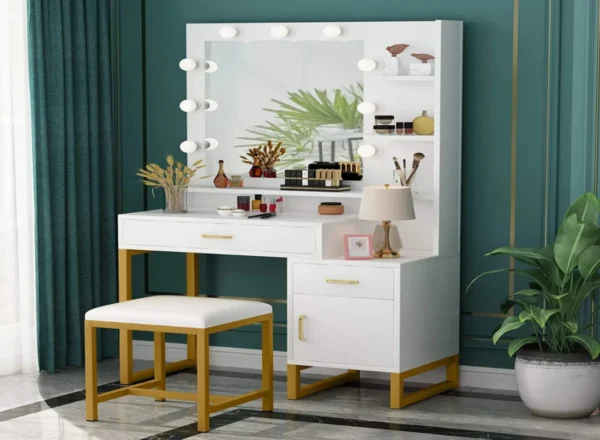 Ophelia White Vanity Set